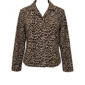 Briggs New York ladies blazer in leopard print. Size Large